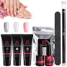 Mealee Nail Extension Gel Poly Nail Gel Kit Builder Gel All In One Nail Thickening Nail Extensions Gel Nails Nail Enhancement