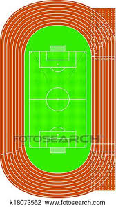 47+ listen von fußballfeld von oben clipart: Laufschiene Und Fussball Feld Clipart K18073562 Fotosearch