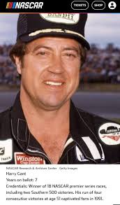 Well it's that time of year again. Time to cast your ballots for the NASCAR  Hall of Fame. For the 7th time I will cast my vote for Harry Gant, Neil  Bonnett
