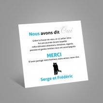 Un texte original pour des remerciements de mariage. Carte De Remerciement Mariage Pour Remercier Vos Invites Avec Photo
