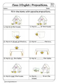 Prepositions For Kids Prepositions Exercises