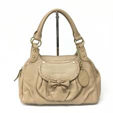 レベッカテイラーハンドバッグレザーベージュの高価買取【リサイクルティファナ】