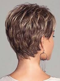 This style is usually shorter in the back and on the sides so that it elongates the face. Image Result For Short Hairstyles For Women Over 60 Back Views Shorthairstylesforwomen Short Hair Styles Thick Hair Styles Womens Hairstyles