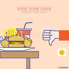 But we should be aware of the dangerous effects it is giving out on our body. Stop Eating Fast Food Unlike Junk Food Concept Outline Cartoon Style Stock Vector Adobe Stock