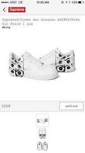 Nike air force 1 low x supreme x comme des garcons shoes. Supreme Cdg Nike Air Force One Af1 Comme Des Garcons Size 10 5 Confirmed Ebay Nike Supreme Airforceone Nike Air Force Ones Nike Air Force Trending Shoes