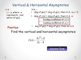 Let's see how our method works. Vertical And Horizontal Asymptotes Of Rational Functions Rational