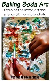Baking Soda Art Mosswood Connections Science Activities For Kids Art Activities For Kids Fine Motor Activities