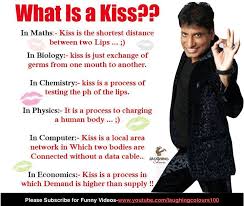 Funny jokes for friends, husband & wife. Kiss Puns
