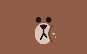 Aesthetics without visual appeal leave a bigger impression. Ba78 Line Chractor Cute Brown Illustration Art Wallpaper