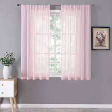 Check spelling or type a new query. Buy Tollpiz Short Sheer Curtains Linen Textured Bedroom Curtain Sheers Light Filtering Rod Pocket Voile Curtains For Living Room 54 X 45 Inches Long Pink Set Of 2 Panels Online In Turkey B08gz3lmw6