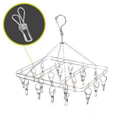 Perfect for smaller spaces, and. Drying Rack With 20 Clips For Socks Stockings Baby Small Clothes Stainless Steel Hanging Folding Drying Rack Clothes Drying Rack Rectangle Shape 0 08 Thickness Silver Walmart Com Walmart Com