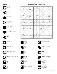 Exponent operations worksheet #1 author: Properties Of Exponents Color Worksheet By Aric Thomas Tpt