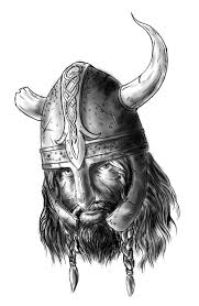 Beware The Cruel Viking Warrior One Horn At Helmet Says Its Not Any Noob Tatto Design Viking Warrior Horns Layered.ai and.eps vector hand drawn viking skull illustration. beware the cruel viking warrior one
