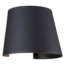 Access Lighting Cone Medium 1 Light Black Led Outdoor Wall Mount Sconce 20399ledmgcne Bl The Home Depot