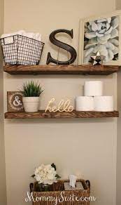 10 Low Cost Easy Bathroom Diy Ideas For New Better Look Diy Bathroom Decor Mason Jar Bathroom Decor Decorating Bathroom Shelves