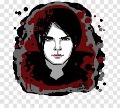 Maybe you would like to learn more about one of these? Portrait Visual Arts Black Hair Poster Gerard Way Transparent Png