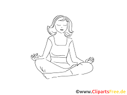 Frau Macht Yoga Zeichnung Clipart Bild Schwarz Weiss Grafik Comic Cartoon Gratis Schwarzes Bild Clipart Zeichnung