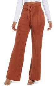 An elasticized waistband sits at the natural waist for a perfect. Hendrix Knit Wide Leg Pants Editorialist
