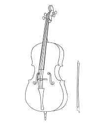 The scheme for embroidery counted cross stitch chart pdf format, instant download. Printable Cello Coloring Page