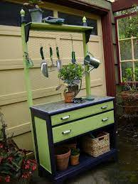 Jarden Designs Lovely Garden Potting Bench Potting Bench Repurposed Dresser Garden Table