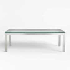 ( 0.0) out of 5 stars. Parsons Clear Glass Top Stainless Steel Base 48x28 Small Rectangular Coffee Table Reviews Crate And Barrel