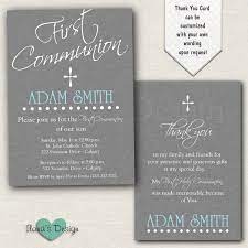Boy First Communion Invitation Grey 1st Communion Invitation Printable Invite Boys First Communion Communion Invitations First Communion Invitations