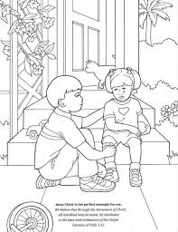 The details on this coloring page represent different gospel principles, such as love and faith. Latter Day Saints Lds Coloring Pages