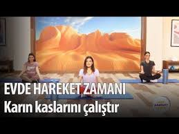 Evde Hareket Zamani 23 Bolum Sikistirma Hareketiyle Karin Kaslarini Calistiriyoruz Youtube Karin Kaslari Kas Youtube