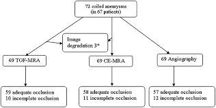 evaluation of the occlusion status of coiled intracranial