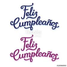Vector Spanish Happy Birthday Lettering Design Happy Birthday Lettering Happy Birthday In Spanish Lettering