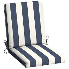 Shop outdoor cushions at interiors online. Mainstays Navy Cabana Stripe 43 X 20 In Outdoor Dining Chair Cushion Walmart Com Walmart Com