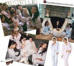 Kim Kardashian S Baby Shower Kim Kourtney Khloe Kendall And Kylie S Striped Pajamas Kourtney Kim And Kourtney Girls Trip