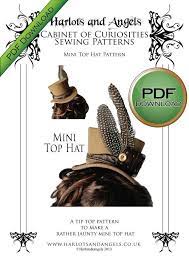 Steampunk Hat Pattern Free Photo Tutorial Pdf Instant Etsy Mini Top Hat Victorian Hats Hat Patterns To Sew