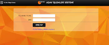 Ösym aday i̇şlemleri sistemine giriş yapmak i̇çin tiklayin. Ais