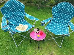 So this long name describes some of its useful features. Trail Deluxe Polka Dot Folding Camping Festival Chairs Review
