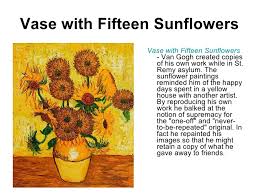 In this way, he demonstrated that it was possible to create an image with numerous variations of a single colour. Vase With Fifteen Sunflowers Ul Li Vase