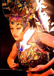 shamans and showgirls at house of yes flambeaux fire lady circus pink parties party event private event