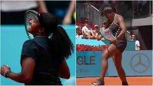 Baptiste rompe su raqueta contra su muslo pese a su gran victoria en Madrid