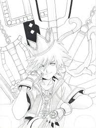 Sora kingdom hearts keyblade drawing. Sora Kingdom Hearts Kris Ink Drawings Illustration Childrens Art Disney Artpal