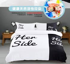 On an episode of only human's obsessive. His And Hers Comforter Set Bedding Set Fun Lover Duvet Cover Bed Sheet Spread Doona Quilt Queen Size Full Double Black And White Quilt Queen Size Bedding Setcomforter Set Aliexpress