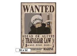 Law Wanted Poster 38x52 One Piece Trafalgar Law One Piece Bounties One Piece Ace