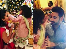 The adorable little princess is clicked here with her dad daniel. Sunny Leone Celebrates Ganesh Utsav With Daughter Nisha Kaur And Husband Daniel Weber