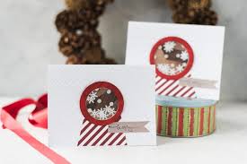 We won't be using these items! Christmas Snow Globe Shaker Card Tutorial Favecrafts Com