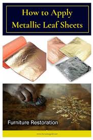 How To Apply Metallic Leaf Sheets Barnabas Gold In 2020 Gold Leaf Furniture Silver Leaf Art Leaf Art Diy
