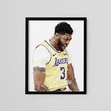 Anthony Davis Poster Los Angeles Lakers Art Print Modern Etsy Anthony Davis Poster Basketball Painting Photography Decor