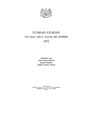 Teks ucapan guru bertugas mingguan. 1972 Koleksi Ucapan Ucapan Tun Haji Abdul Razak Arkib Negara