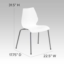Capacity to accommodate all of your guests. Flash Furniture Hercules Series 770 Lb Capacity White Stack Chair With Lumbar Support And Silver Frame Rut288wh The Home Depot
