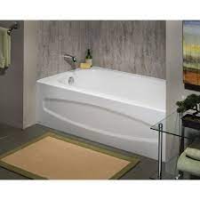 Shop bathtubs and more at the home depot. American Standard Cadet 5 Ft Alcove Rectangular Enamel Steel Bathtub With Left Hand Outle The Home Depot Canada