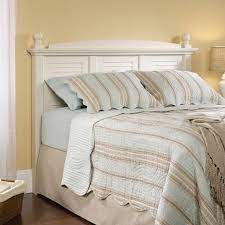 Sauder Harbor View Full Queen Headboard Antiqued White Finish Walmart Com Queen Size Bed Frames Bedroom Frames White Headboard