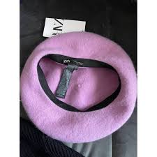 Wool beret Zara Purple size 57 cm in Wool - 29538901